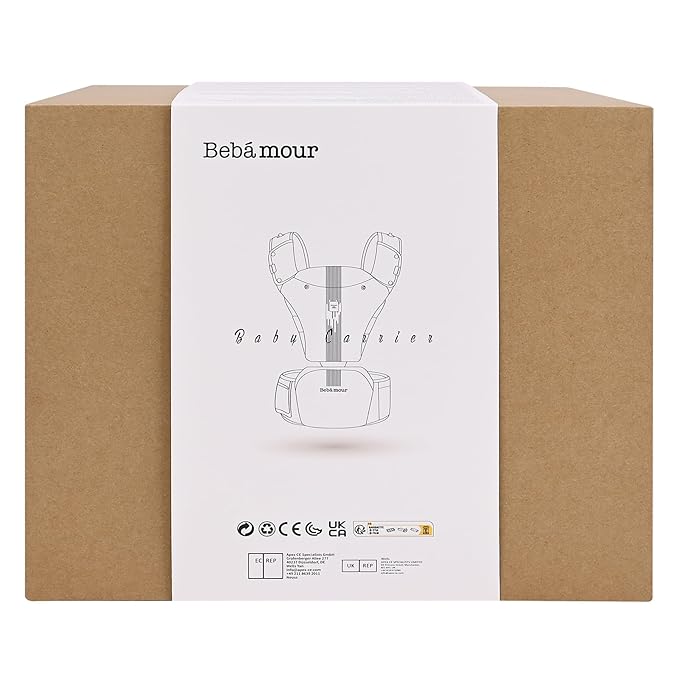 Bebamour Baby Carrier with Hip Seat,All-Position Breathable Mesh Hip Seat & Carrier 0-36Months with Head Hood, 3 PCS Teething Pads, Waist Extender,Storage Bag & Pacifier Case (Blue)-CubbioJoy