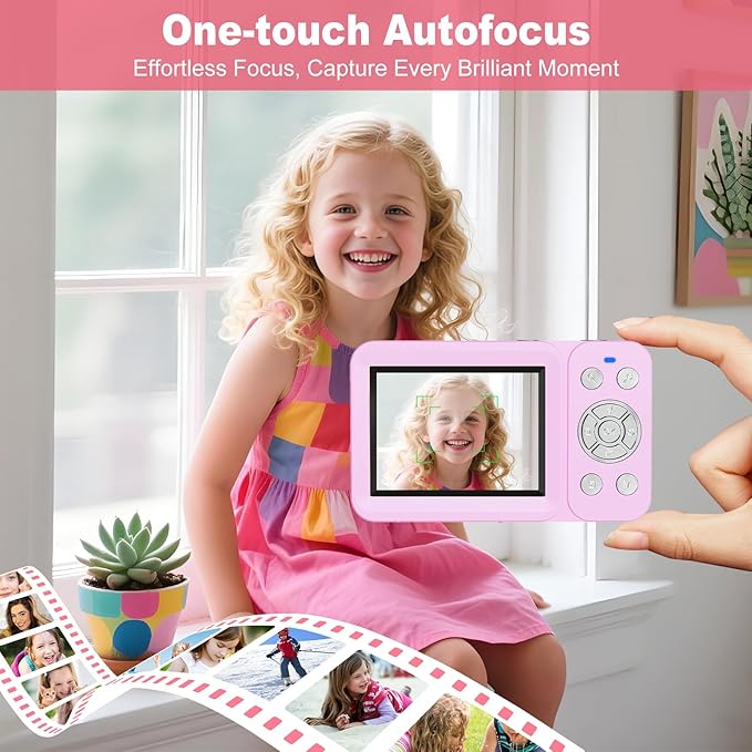 Digital Camera, 4K 64MP, 18X Zoom, Point and Shoot Digital Camera with 64GB TF Card & 2 Batteries, Portable Rechargeable Small Camera for Kids Teens Adult, Purple-CubbioJoy