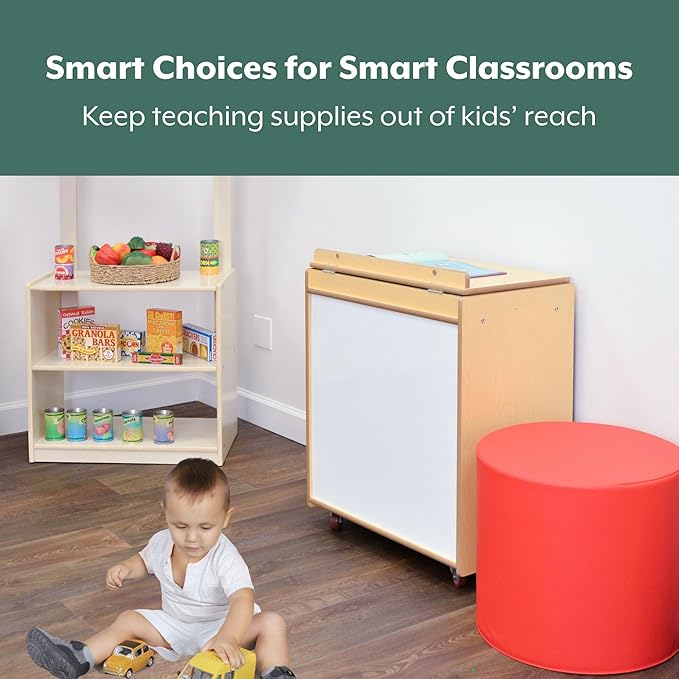 Angeles Value Line Big Book Display, Classroom Shelves and Daycare Furniture, Kids' Bookcases Cabinets & Shelves, 25" L x 16" W x 30" H-CubbioJoy