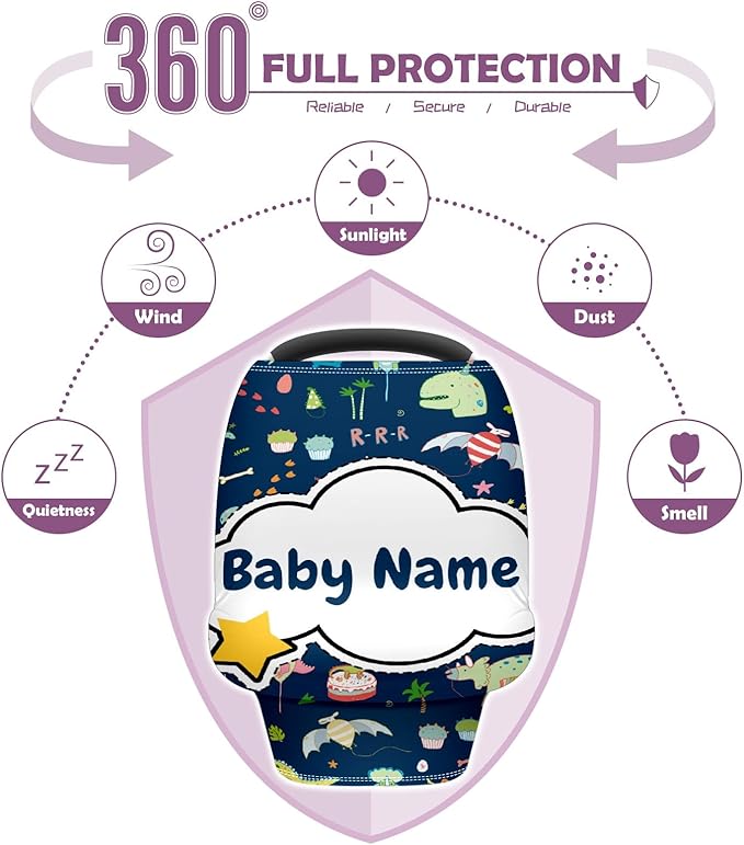 Baby Car Seat Stroller Cover Nursing Cover New Mom Breastfeeding Scarf Soft Stretchy Infant Carrier Cover Car Canopy Coverage-CubbioJoy