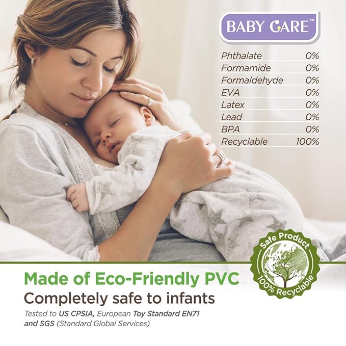 Baby Care Play Mat (Medium, Nordic Trails - Tribal) 73’’ x 49’’ Original One-Piece Reversible Rollable Waterproof Firm PVC Play Mat for Infants, Babies, Toddler, and Kids-CubbioJoy