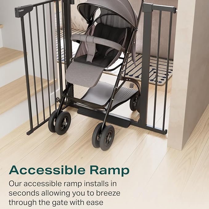 Cumbor 36" Extra Tall Baby Gate for Dogs and Kids with Wide 2-Way Door, 29.7-40.6" Width, and Auto Close Personal Safety for Babies and Pets, Fits Doorways, Stairs, and Entryways-CubbioJoy