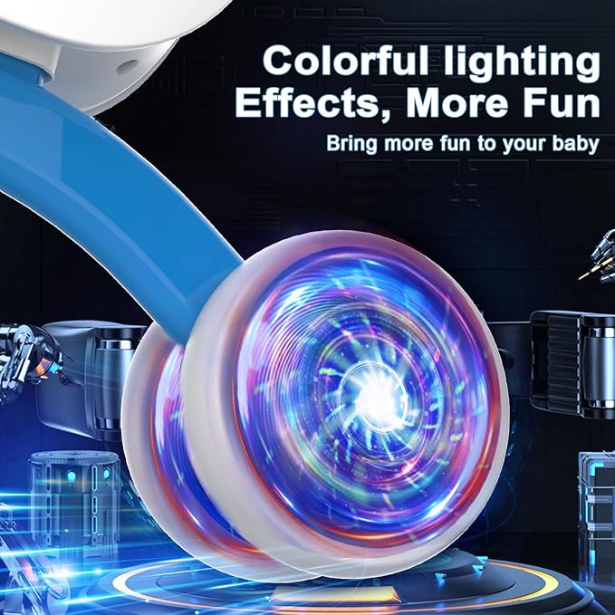 Colorful Lighting Baby Balance Bike Toys for 1 Year Old Boy Girl Gifts, 10-36 Month Toddler Balance Bike, No Pedal 4 Silence Wheels & Soft Seat First Riding on Toys, 1st Birthday Gifts-CubbioJoy