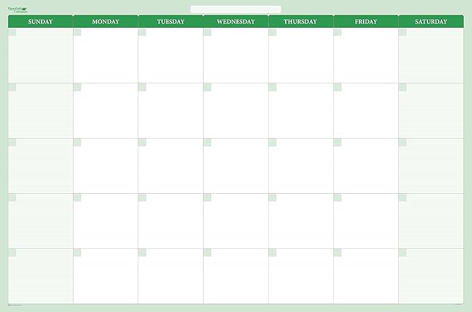 30-day Horizontal Dry-wet eraseable Wall Planner 32" x 48" Sunday -Saturday-CubbioJoy