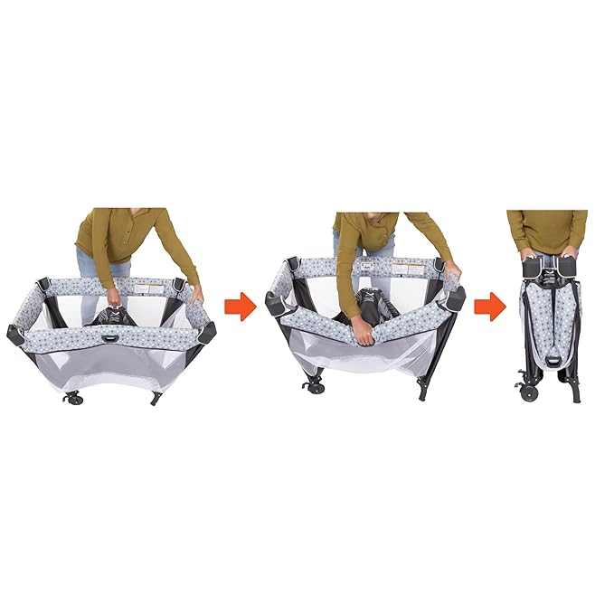 Baby Trend Nursery Den Playard with Snooze Pod and Flip Over Changer, Hidden Jungle Trio-CubbioJoy