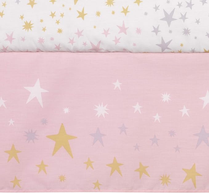 Bedtime Originals Rainbow Unicorn Pink/Purple 4-Piece Baby Crib Bedding Set-CubbioJoy