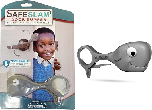 Baby Proofing Door Stopper, Door Pinch Guards Protect Child Fingers & PET Tails. Baby Safety Finger Protectors Prevent Pinch Injuries – Kids and Adults Love Whale Pinch Guard (Grey)-CubbioJoy