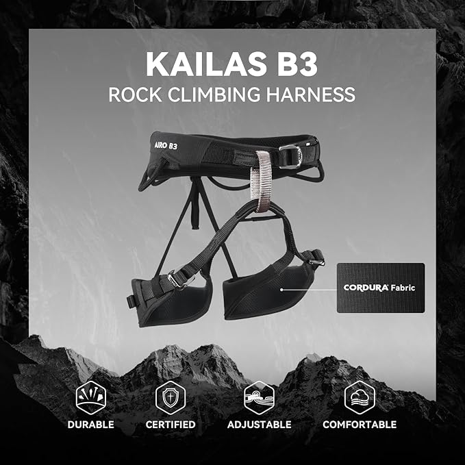 KAILAS Kids Rock Climbing Harness Child Safety Belt Climbing Gear Adjustable Lightweight Indoor Gyms Beginners Youth-CubbioJoy