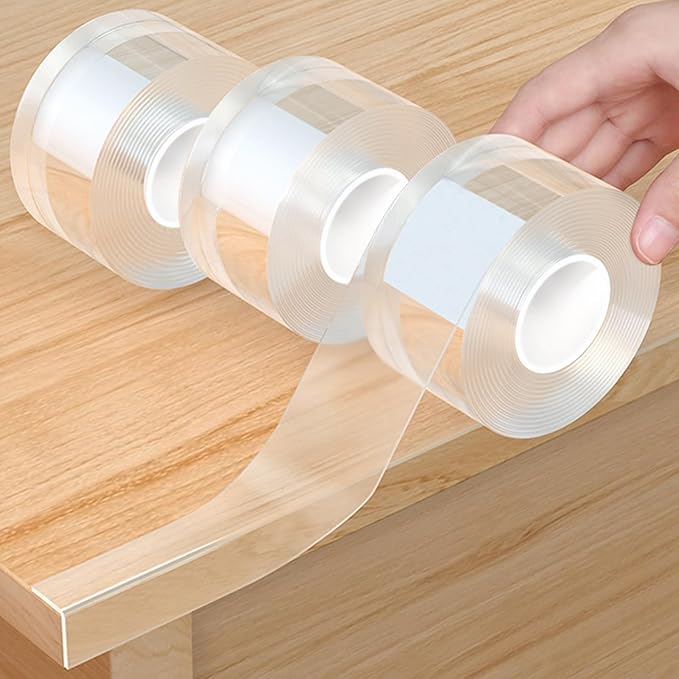 3Pack Soft Corner Protectors for Furniture Strip,2 in x 9.84 Ft,Wall Corner Bumper Tape,Desk Edge,Baseboard Protector,Clear Cabinet Door Protector Edge Guard,Crib Rail Covers for Teething-CubbioJoy