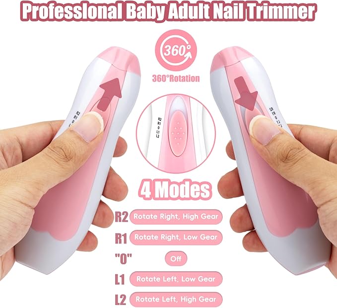 Baby Nail Trimmer Electric-12 in 1 Baby Nail Clippers Safe Baby Nail File Kit with a Nail Clipper, Scissor, Tweezers, and Nail Files-CubbioJoy