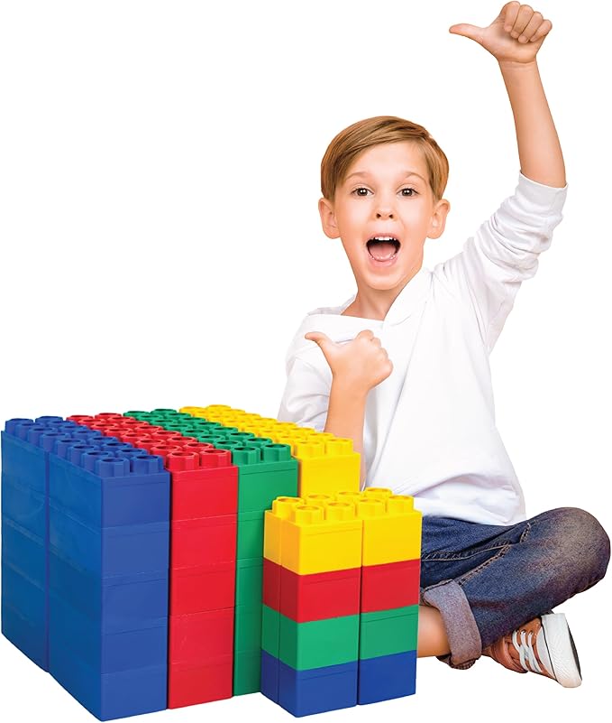 Big Blocks for Kids Ages 4-8 — Indoor & Outdoor Blocks for Kids Games — Large Building Blocks (48 pc) Learner Set-CubbioJoy