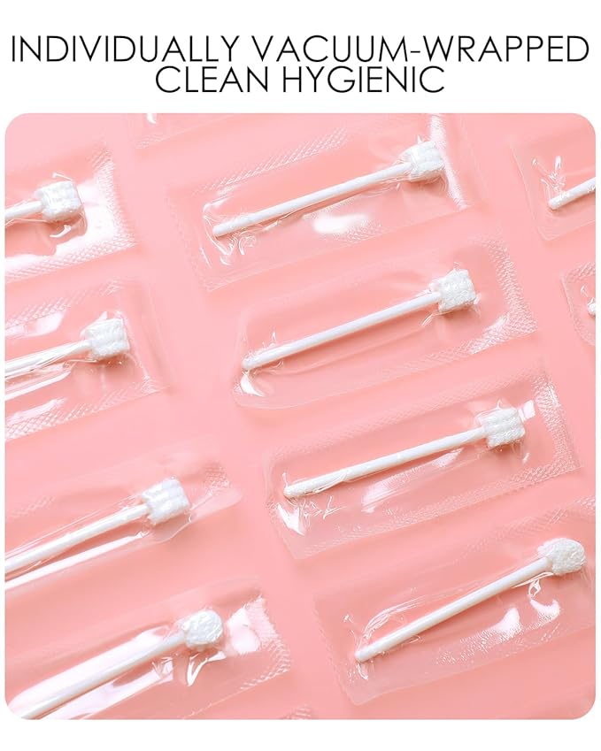 dearlomum Upgraded 32PCS Baby Tongue Cleaner, Disposable Newborn Toothbrush & Oral Cleaning Stick, Gauze Gum Cleaner for Infant Dental Care, 0–36 Months Baby Mouth Wipes-CubbioJoy