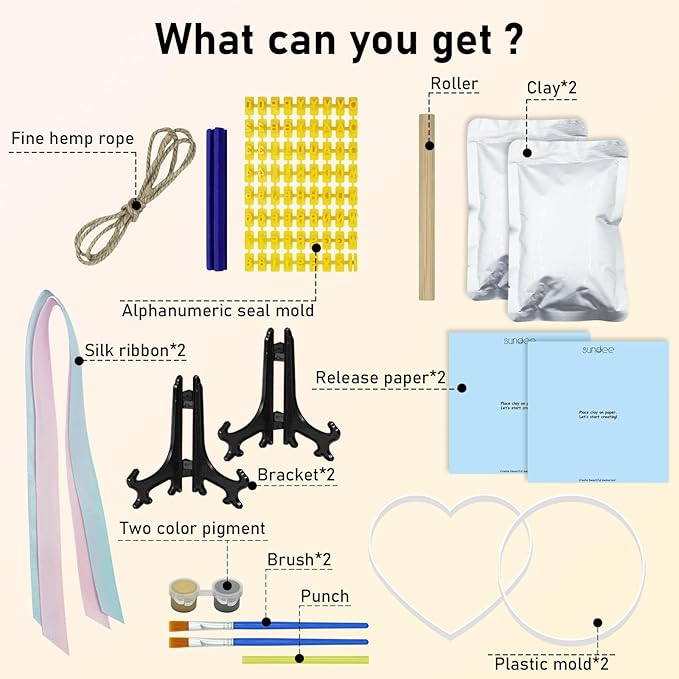 Baby Hand & Footprint Keepsake Kit - Personalized Handprint Footprint Ornament for Newborn Babies, New Mom Gifts, Baby Shower & Registry, Nursery Picture Frame, Pet Paw Print Ornament-CubbioJoy