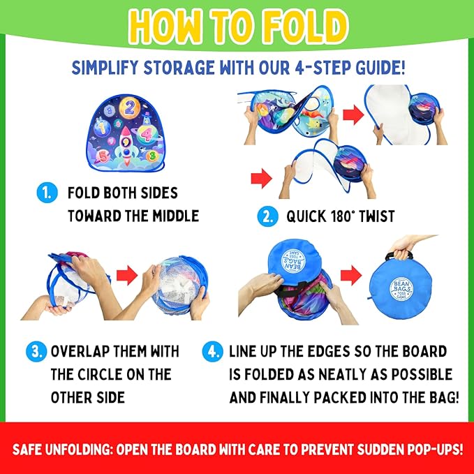 2-in-1 Dinosaur & Animal Bean Bag Toss Game – Double-Sided 27" Target Board with 6 Bean Bags – Outdoor & Indoor Toy for Toddlers & Kids Ages 3-6 – Birthday Gift - Amazon Exclusive-CubbioJoy