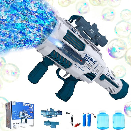 Automatic Gatling Bubble Gun,That Produces Thousands of Bubbles per Minute, Suitable for Children and Adults and Perfect for Indoor and Outdoor Birthday Parties for Girl Boy-CubbioJoy
