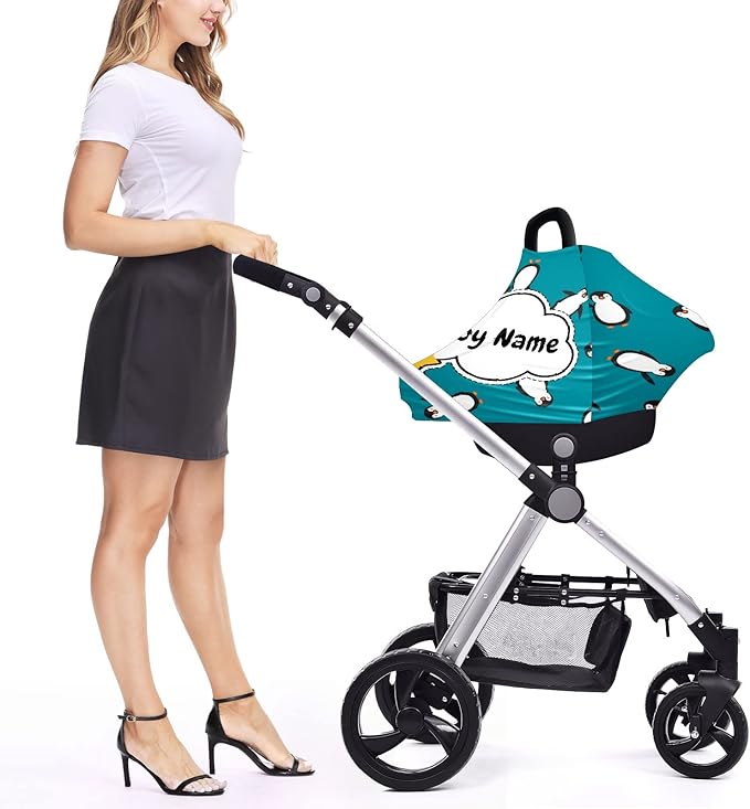 Baby Car Seat Stroller Cover Nursing Cover New Mom Breastfeeding Scarf Soft Stretchy Infant Carrier Cover Car Canopy Coverage-CubbioJoy
