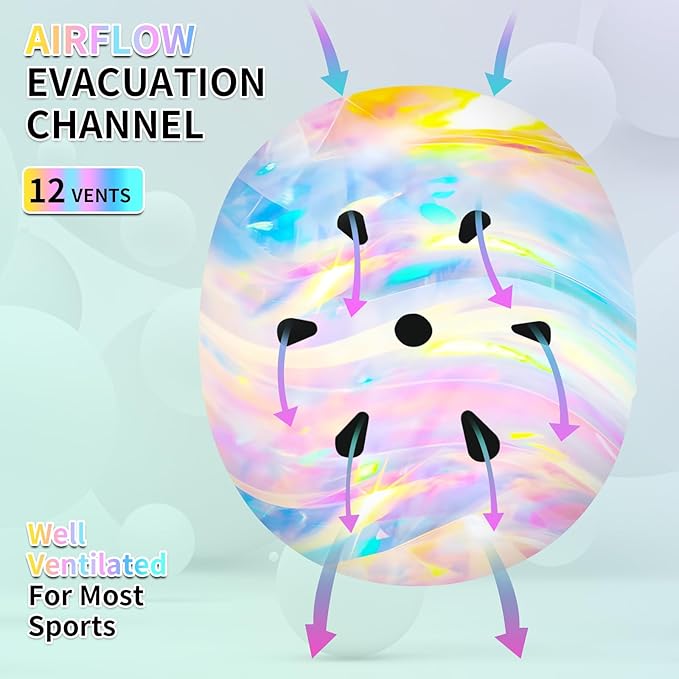 Adjustable Kids Bike Helmet with Knee & Elbow Pads Set, Color Gradient Design for Boys and Girls Aged 3-14+, for Skateboarding, Scooter, Roller & Inline Skating, Longboard-CubbioJoy