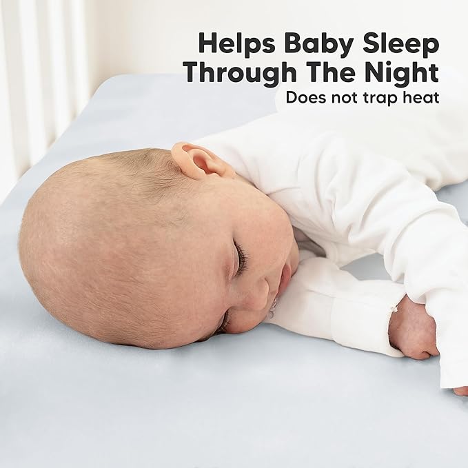 KeaBabies 2-Pack Organic Crib Sheets for Boys, Girls - 52x28 Fitted Crib Mattress Sheet Neutral, Breathable Jersey Cotton Cover for Baby Bed, Toddler Mattress, Soft & Cute Prints (Hazy)-CubbioJoy