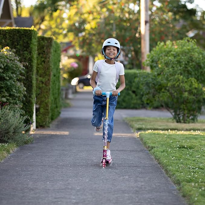 Jetson Character Kids Kick Scooter, LED Lights on Stem & Light-Up Wheels, Lightweight Frame, Height-Adjustable Handlebar, Lean-to-Steer System, Easy-Fold Mechanism-CubbioJoy