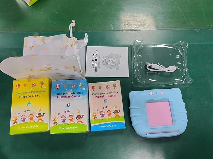 510 Words Spanish Flash Cards for Kids, Autism Toys for Toddlers 2-3 Years Old, Speech Therapy Toys, Educational Learning Flash Cards for Boys and Girls Blue(Spanish/English/Bilingual)-CubbioJoy