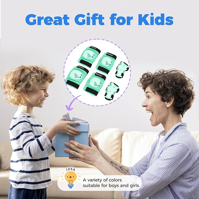 BOSONER Kids/Youth Knee Pad Elbow Pads for Roller Skates Cycling BMX Bike Skateboard Inline Rollerblading, Skating Skatings Scooter Riding Sports-CubbioJoy