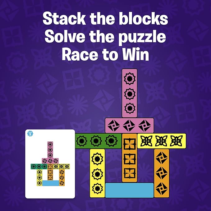 Blockwork by Uzzle Games - Fast-Paced Family Board Game - Multiple Difficulty Levels - Enjoyable and Challenging Puzzle Game – 2 to 4 Players – A Complete Family Night Fun Package - for Ages 4+-CubbioJoy