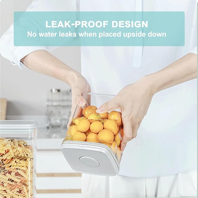 Airtight Food Storage Container - 0.5qt / 500ml Mini Square Pop Containers With Lids, Bpa Free Stackable Container Snacks Candy Salt Herbs Spices-CubbioJoy