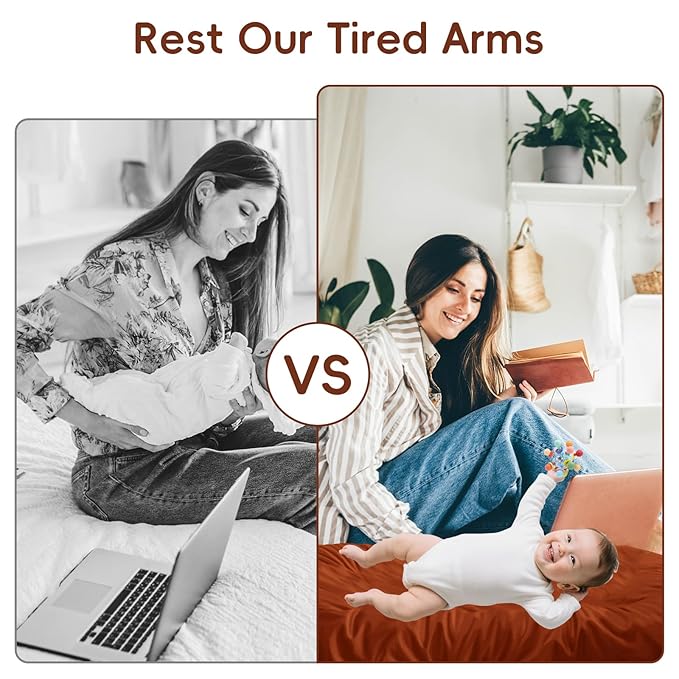 Baby Lounger for Newborn,Baby Nest for Newborn Soft Cotton Breathable for Playtime & Relaxation,Flat Babies Essentials Gifts Newborn Lounger for Boys & Girls 0-12 Months(Coffee)-CubbioJoy