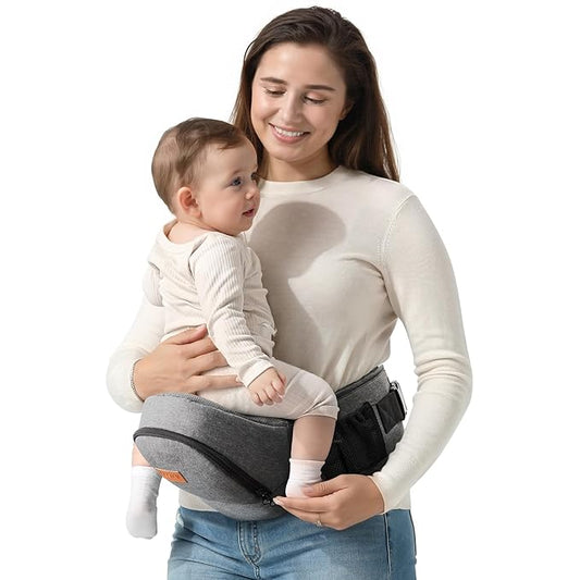 besrey Toddler Hip Carrier - Side Baby Carrier, Up to 44lb, Dad Infant Carrier Hipseat (Grey)-CubbioJoy