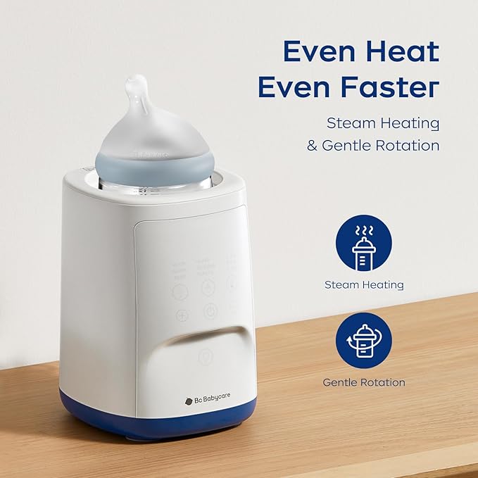 Bc Babycare Bottle Warmer,10-in-1 Fast Baby Milk Warmer with Smart Temperature Control, Rotating Heating, Bottle Warmers for All Bottles-CubbioJoy