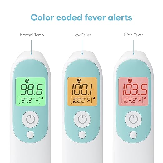 Frida Baby Thermometer, 3-in-1 Infrared Thermometer for Ear, Forehead & Touchless, Fever Thermometer for Baby, Infants, Toddlers, Kids & Adults-CubbioJoy