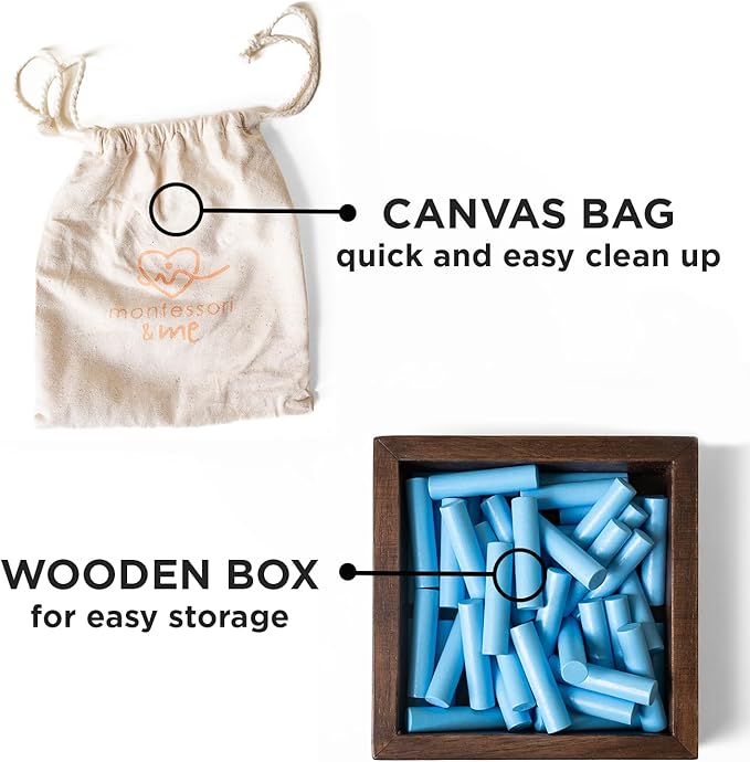 Counting Peg Board - Montessori Math and Numbers for Kids - Wooden Math Manipulatives Materials - Dark Walnut Stain-CubbioJoy