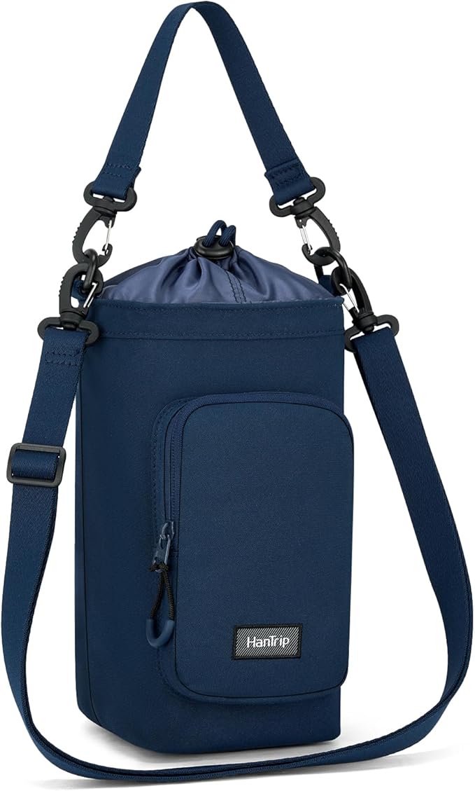 Insulated Water Bottle Carrier Bag with Strap Phone Pocket for 25/32/40/64 oz Tumbler Cup, Water Bottle Holder-CubbioJoy