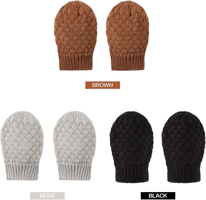 Baby Knit Mittens Toddler Boys Girls Gloves Winter Infant Newborn No Scratch Mitten 0-3 Years-CubbioJoy