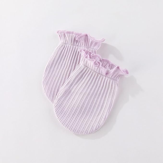 15 Pack Unisex New Born Boy Girls No Scratch Mittens Sets Cotton Soft Baby Gloves Hats socks Accessory 0-6 Months-CubbioJoy