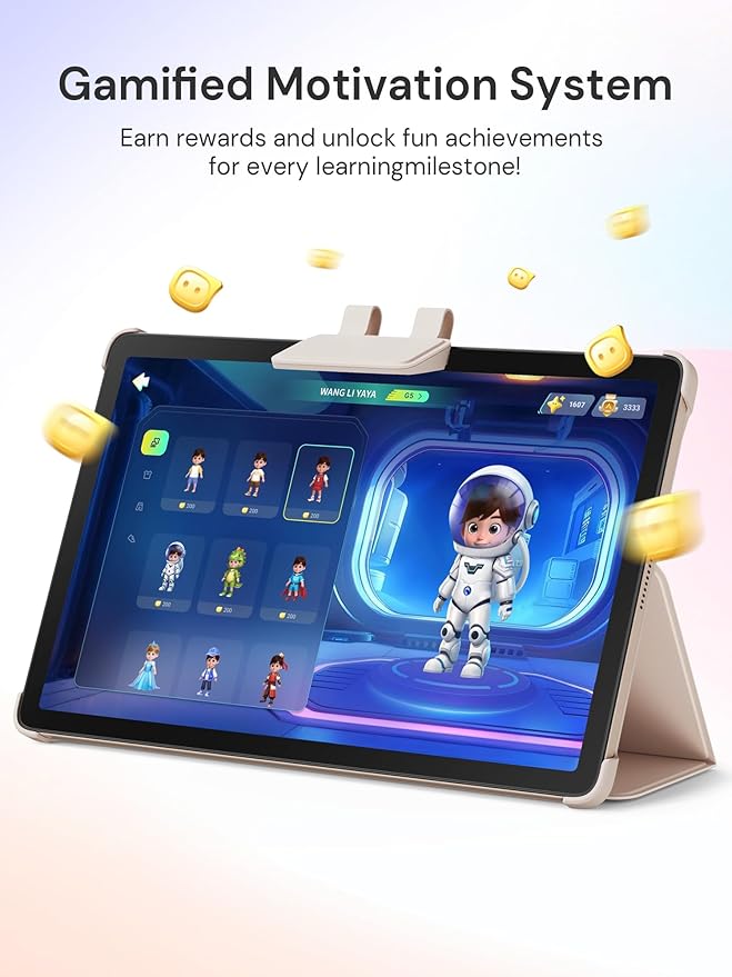 AI Kids Tablet with Scanner - 50000+ Content AI Tutor Learning Tablet with ELA, Math, ABC, Word, Read, Phonics, STEM for Homeschooler Educational Study for PreK - G6 (TalPad T100, Standard)-CubbioJoy