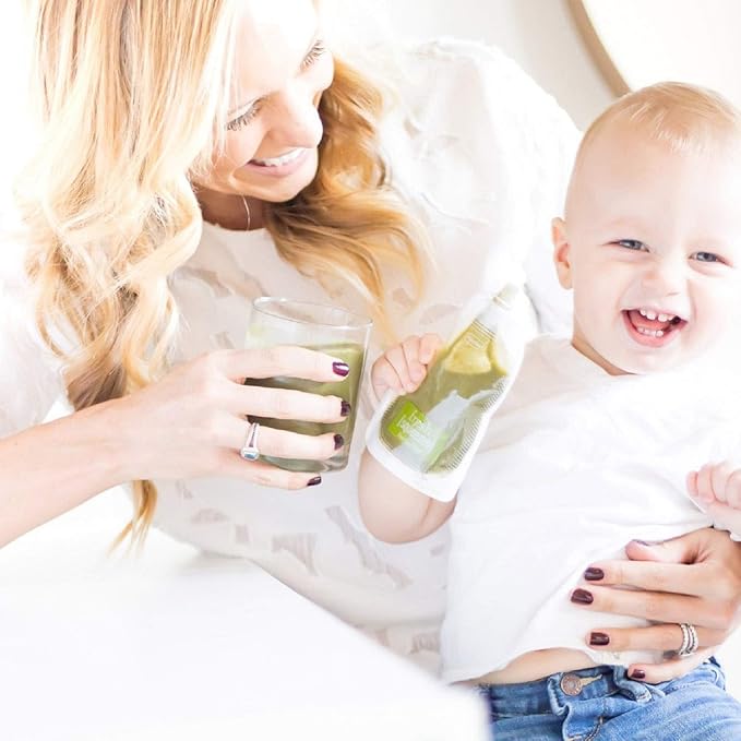 Infantino Squeeze Station, Baby Food Maker & Pouch Filler, Fill 3 Reusable Pouches at Once, Easy to Use, Dishwasher Safe, Homemade Baby Food Prep Essential, Purple-CubbioJoy