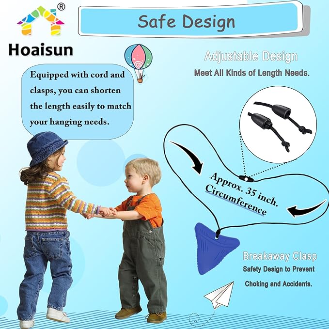 Chew Necklaces for Sensory Kids, 6 PCS Sensory Chew Necklaces for Boys Girls with ADHD, SPD, Autism, Chewing Needs, Silicone Chewy Necklaces Chew Toys for Adults Used for Reliving Anxiety and Stress-CubbioJoy