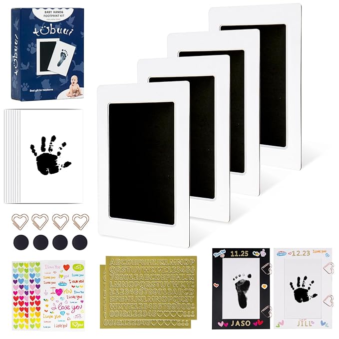 Inkless Baby Hand and Footprint Kit,Clean Touch Ink Pad for Baby Footprint Kit,No Mess Dog Paw Print Kit,DIY Footprint Ink for Baby Keepsake Gifts for Boys and Girls-CubbioJoy