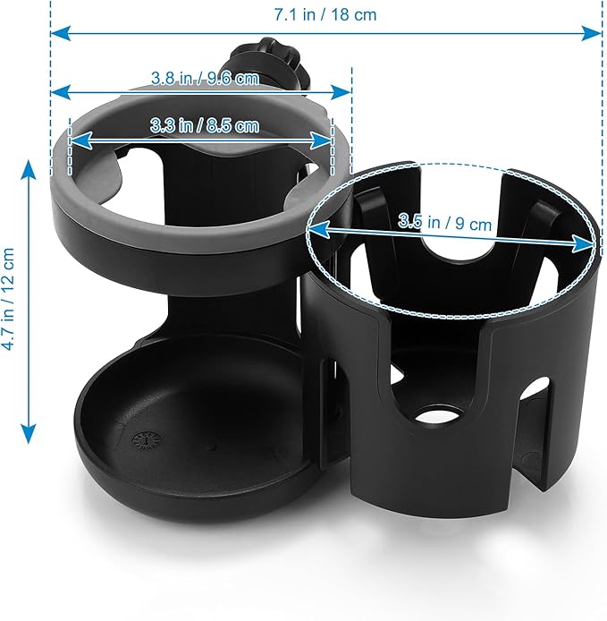 Accmor Universal Cup Holder, Stroller Cup Holder, 360° Rotatable Large Caliber Designed Bottle Holder for Stroller, Bike, Wheelchair, Walker, Scooter-CubbioJoy