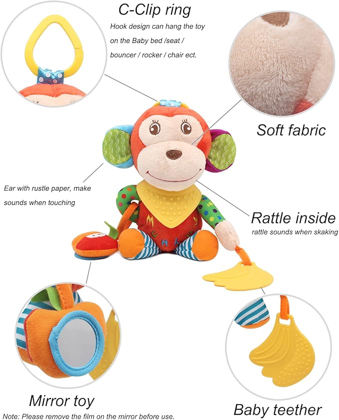 BLOOBLOOMAX Sock rattles for Babies 0-24 Months Baby Animal Foot Finder Educational Toys-CubbioJoy