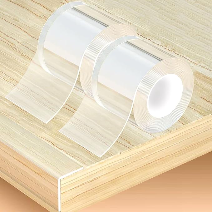 2 Rolls Clear Soft Corner Protectors for Furniture Strip,Sharp Edge & Table Bumper,Window Edge,Wall Protector, Soft Corner Guards Safe for Proof,Table Corner Protectors in Family,2.56 in x 13.12 FT-CubbioJoy