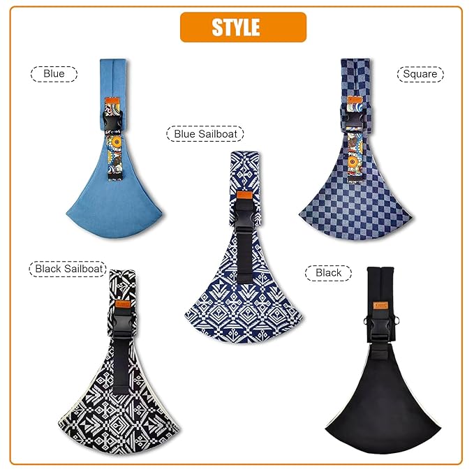 Baby Sling Carrier Newborn to Toddler Adjustable One-Shoulder Design with Hip Seat Support, Labor-Saving Baby Wraps Carrier 10-30 lbs(Mesh,Black)-CubbioJoy