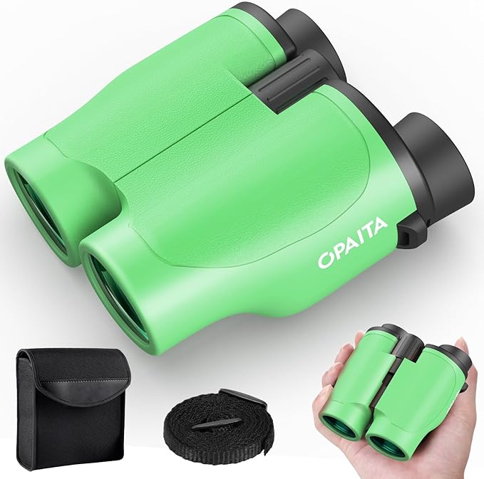 Compact Binoculars for Adults High Powered - OPAITA 20x32 Small Binoculars for Adults Kids with Low Light Vision for Hunting Cruise Ship Travel Concert Hiking Light Green-CubbioJoy