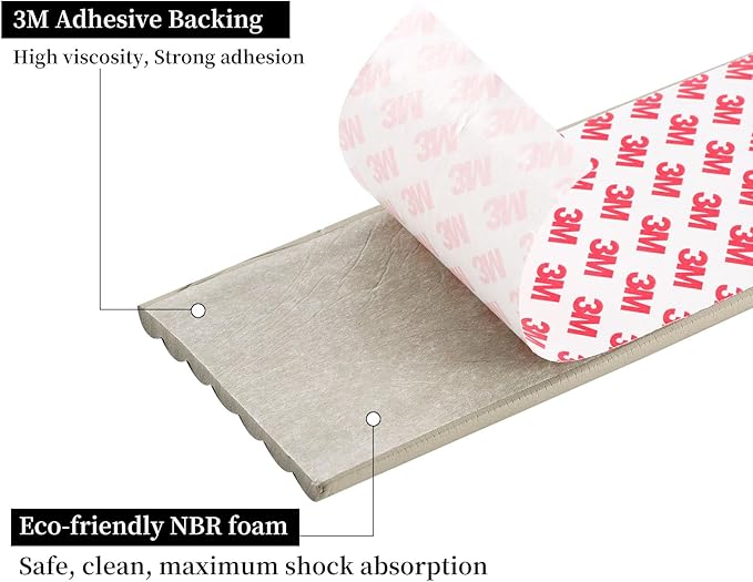 Corner Protector for Baby, Widen Edge Protector with Adhesive Backing, Baby Proofing Edge Corner Protectors Self Adhesive Furniture Corner Guard Bumper for Table, Desk, Fireplace (Gray, 16.4ft)-CubbioJoy