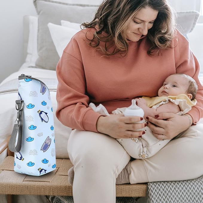 Accmor Baby Bottle Cooler Tote Bags, Insulated Breastmilk Cooler Bag, Nursing Bottle Cooler Warmer Bag for Nursing Mom Daycare Travel-CubbioJoy