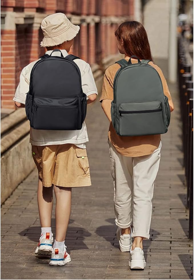 CLUCI Black Backpack for Women Men, Waterproof High School Bookbag, Lightweight Casual Travel Daypack, Classic Basic College Backpack, Middle School Bag for Teen Girls Boys Laptop Backpack-CubbioJoy