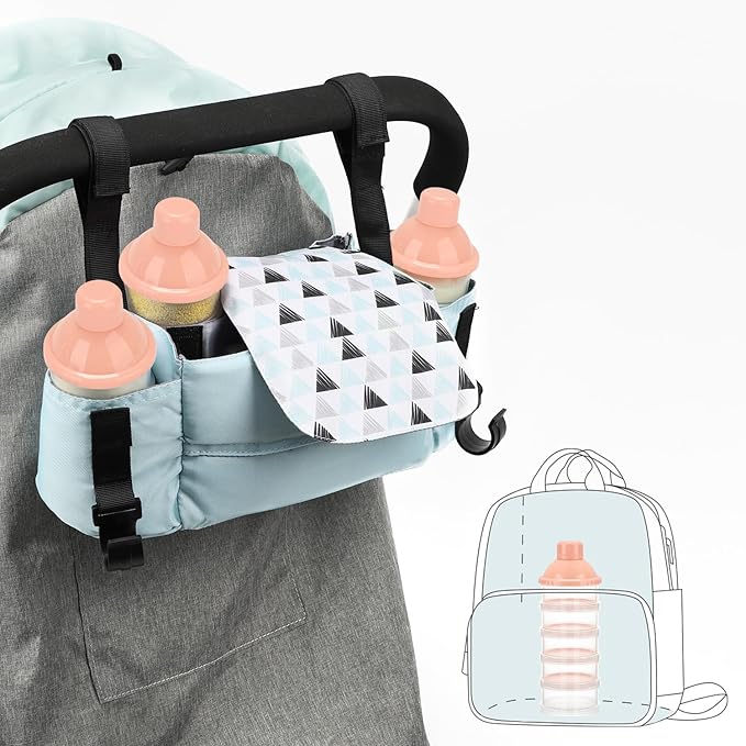 Accmor Formula Dispenser On The Go, 5 Compartments Stackable Formula Container for Travel, Baby Milk Powder Kids Snack Container, BPA Free-CubbioJoy