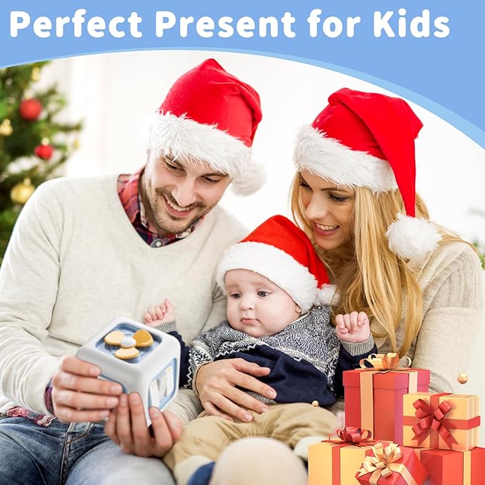 Busy Cube Toys for 1 Year Old, Montessori for 1+ Year Old, Travel Toys for Toddlers 1-3, Learning Fine Motor Skills| Birthday Gifts for 12 Months +-CubbioJoy