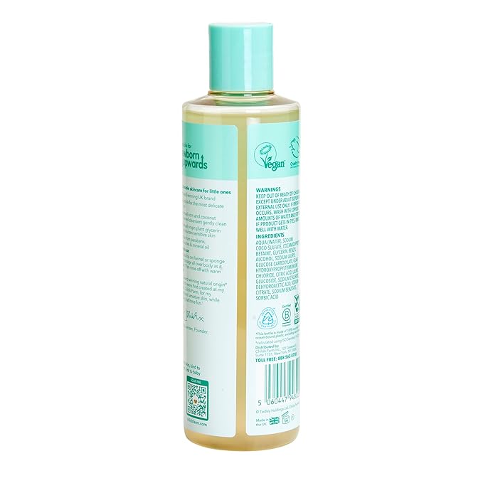 Childs Farm Baby Body Wash, Unfragranced, Gently Cleanses, Suitable for Newborns with Dry, Sensitive and Eczema-prone Skin, 8.4 Fl Oz-CubbioJoy